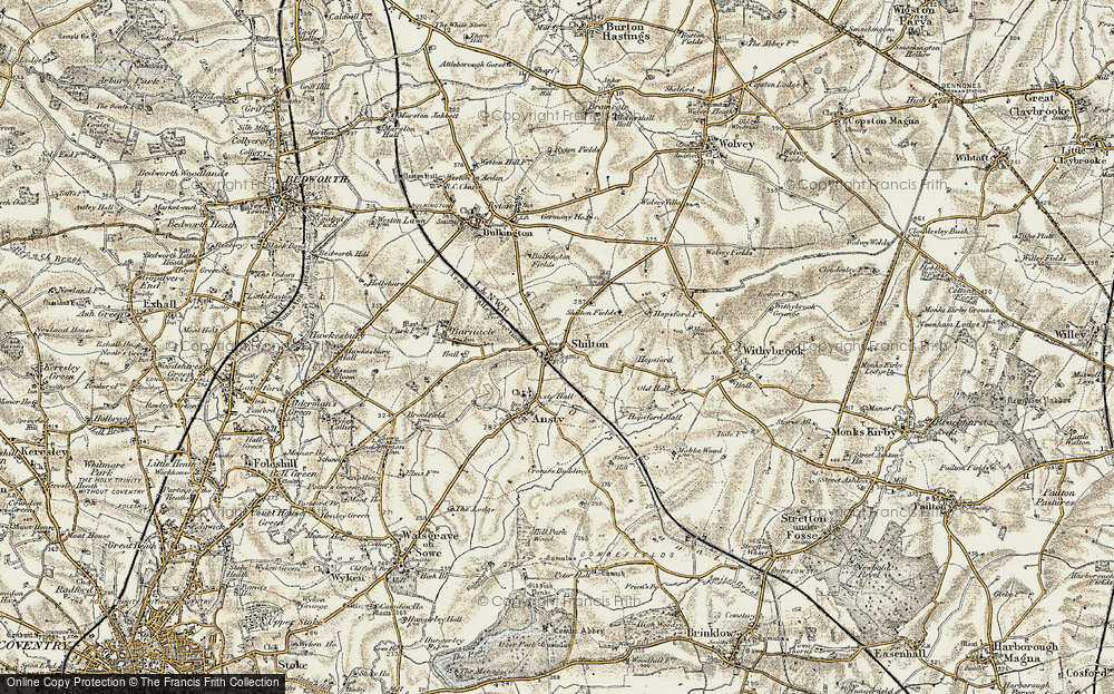 Old Map of Shilton, 1901-1902 in 1901-1902