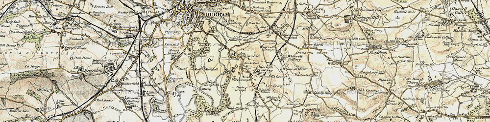 Old map of Shincliffe in 1901-1904