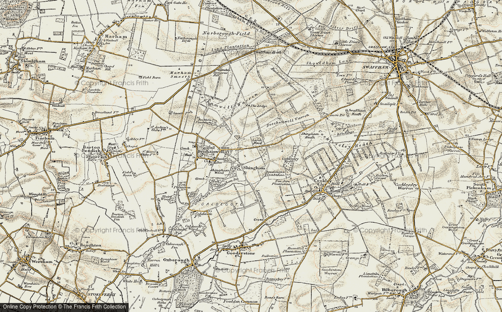 Old Map of Shingham, 1901-1902 in 1901-1902