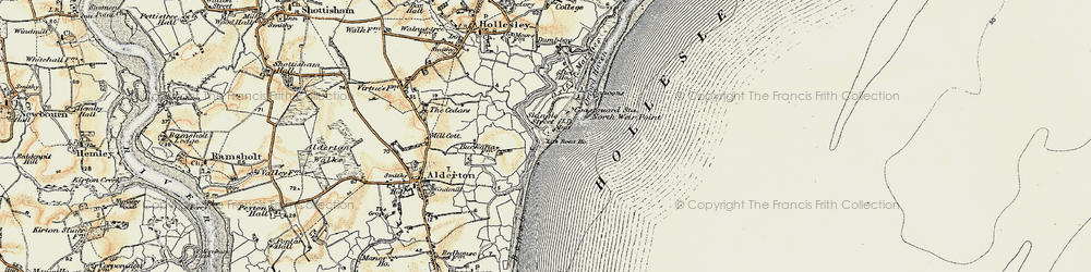 Old map of Shingle Street in 1898-1901