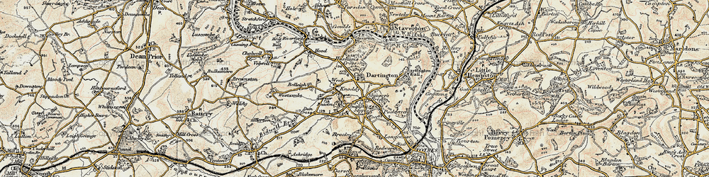 Old map of Shinner's Bridge in 1899