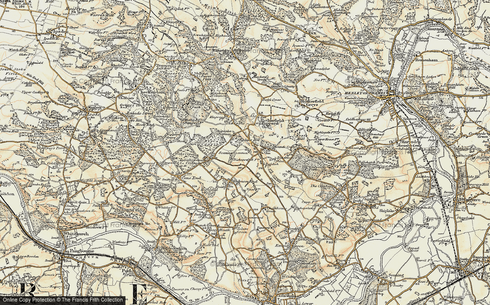 Old Map of Shiplake Bottom, 1897-1900 in 1897-1900