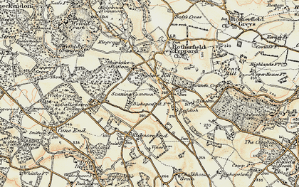 Old map of Shiplake Bottom in 1897-1900