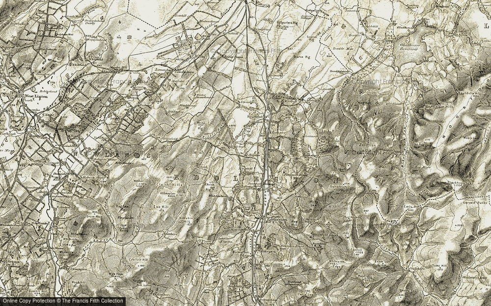 Old Map of Historic Map covering Wester Deans in 1903-1904