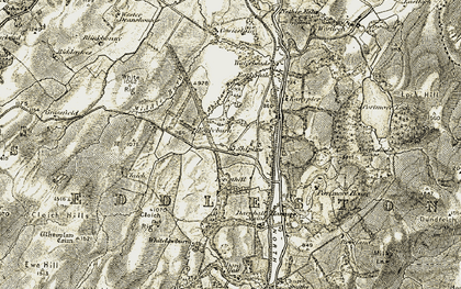 Old map of Wester Deans in 1903-1904