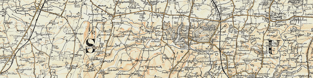 Old map of Shipley in 1898
