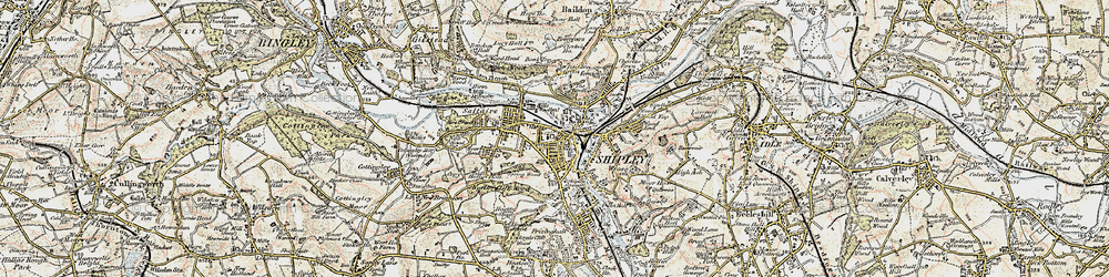Old map of Shipley in 1903-1904