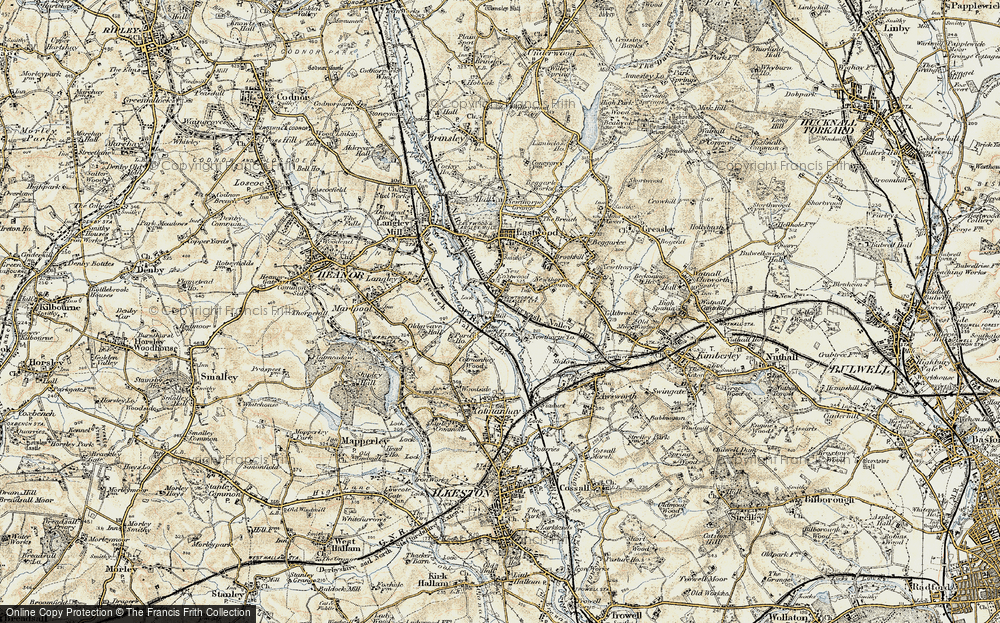 Old Map of Shipley Gate, 1902-1903 in 1902-1903