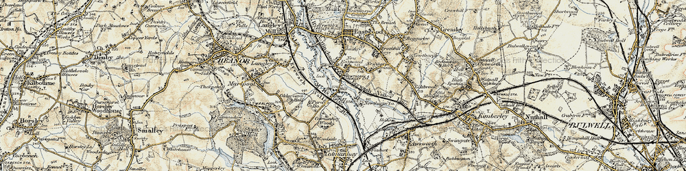 Old map of Shipley Gate in 1902-1903