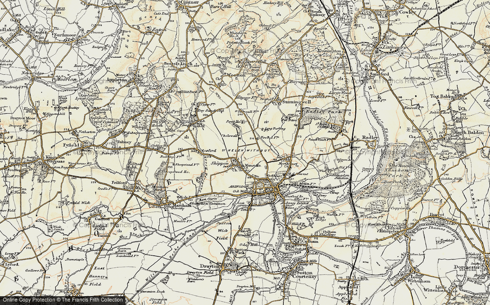 Old Map of Shippon, 1897-1899 in 1897-1899