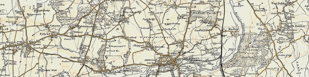 Old map of Shippon in 1897-1899
