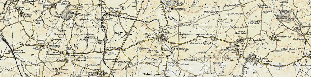 Old map of Shipston-on-Stour in 1899-1901