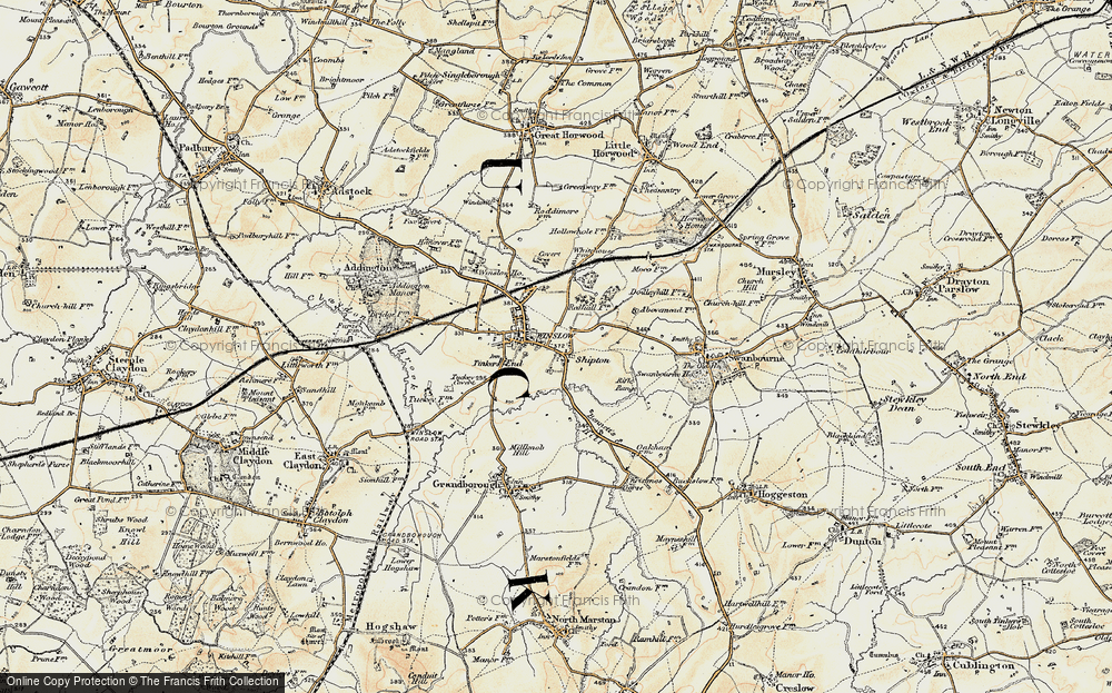 Old Map of Shipton, 1898 in 1898