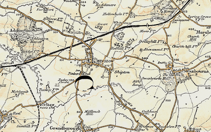 Old map of Shipton in 1898