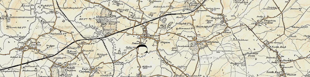 Old map of Shipton in 1898