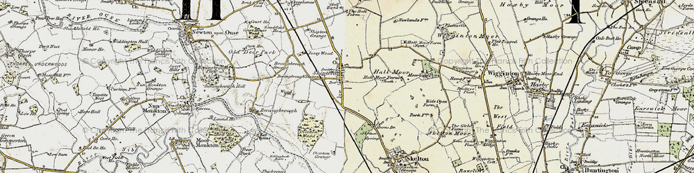 Old map of Shipton in 1903-1904
