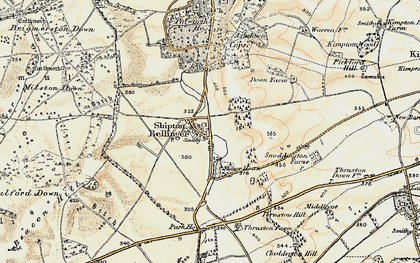 Old map of Shipton Bellinger in 1897-1899