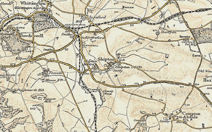 Old map of Shipton Oliffe in 1898-1900