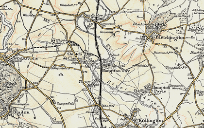 Old map of Shipton-on-Cherwell in 1898-1899