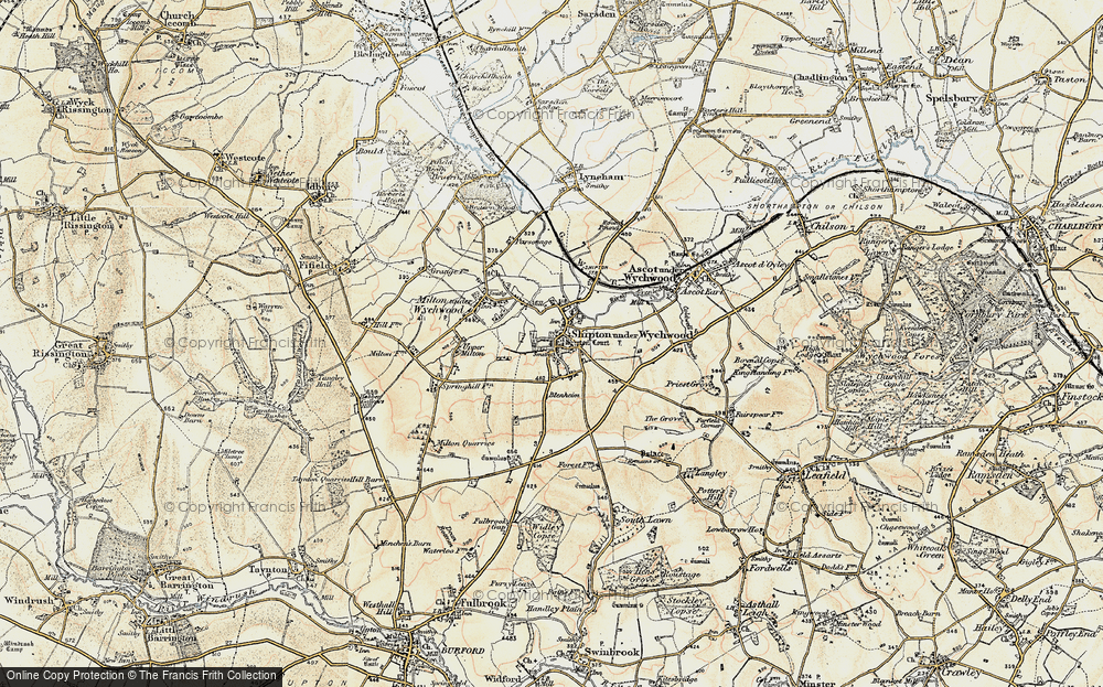 Old Map of Shipton under Wychwood, 1898-1899 in 1898-1899