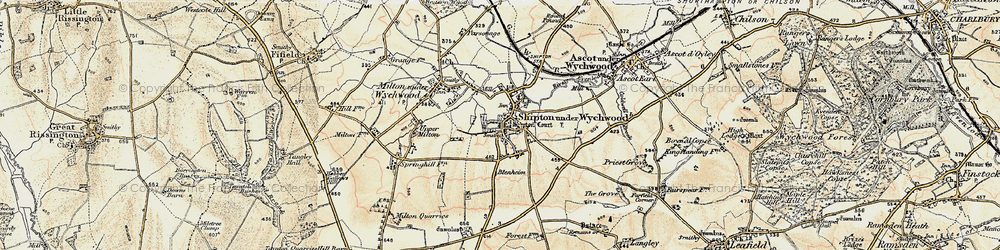 Old map of Shipton under Wychwood in 1898-1899