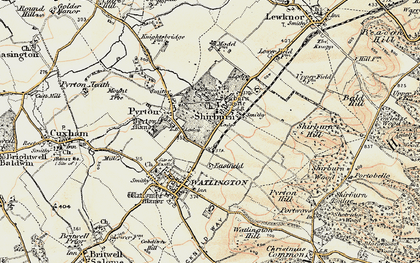 Old map of Shirburn in 1897-1898
