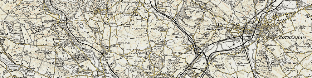 Old map of Shiregreen in 1903