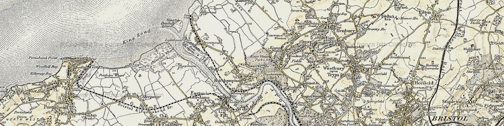 Old map of Shirehampton in 1899