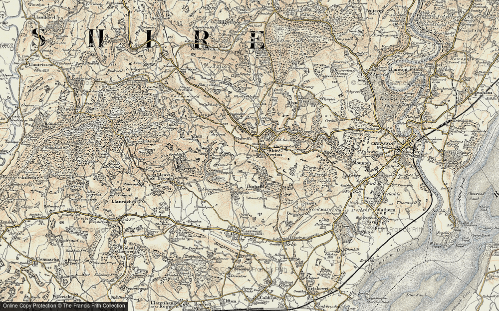 Old Map of Shirenewton, 1899-1900 in 1899-1900