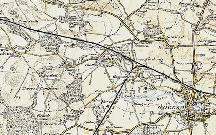Old map of Shireoaks in 1902-1903
