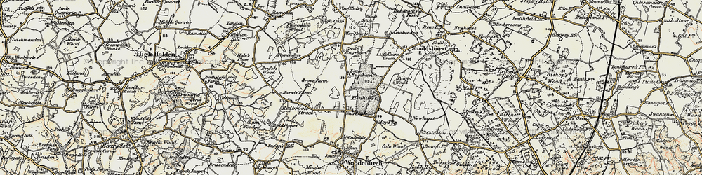 Old map of Shirkoak in 1897-1898
