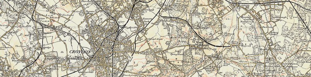 Old map of Shirley in 1897-1902