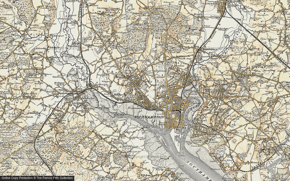 Old Map of Shirley, 1897-1909 in 1897-1909