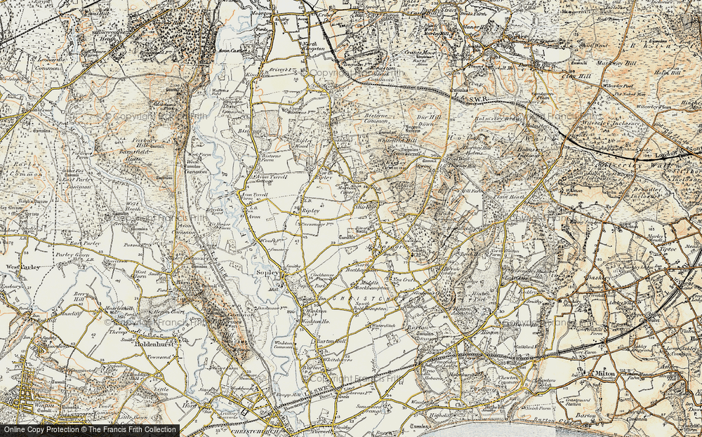 Old Map of Shirley, 1897-1909 in 1897-1909