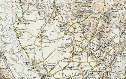 Old map of Shirley in 1897-1909