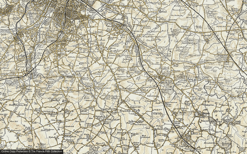 Old Map of Shirley, 1901-1902 in 1901-1902