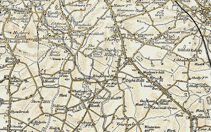 Old map of Shirley Heath in 1901-1902