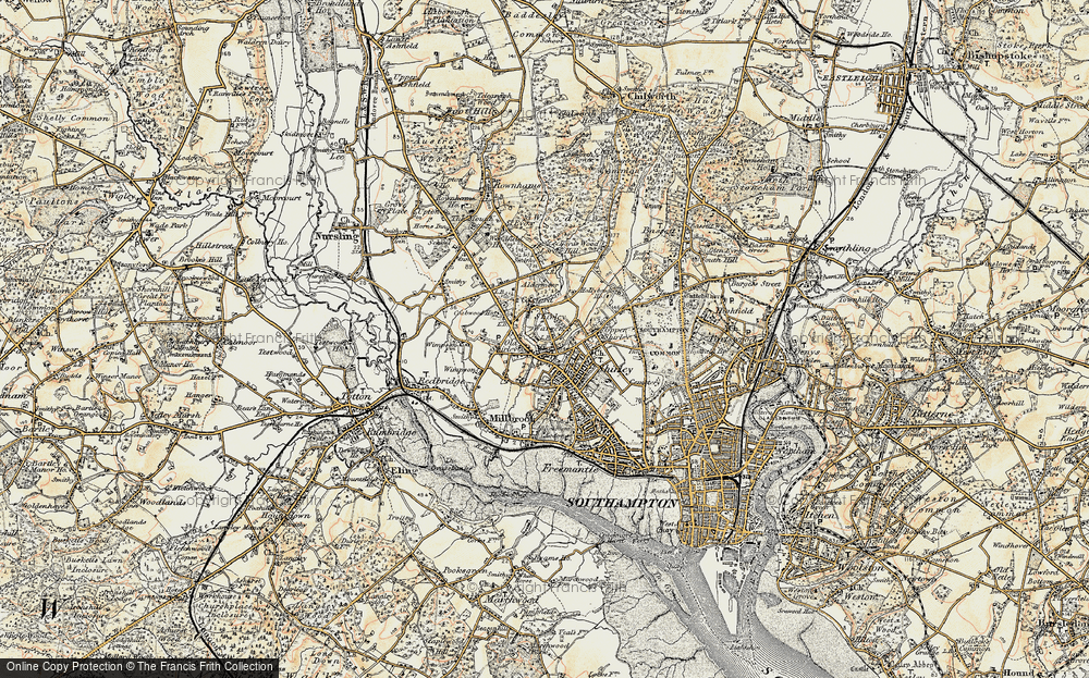 Old Map of Shirley Warren, 1897-1909 in 1897-1909