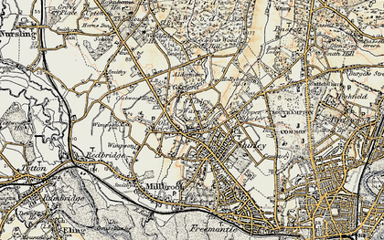 Old map of Shirley Warren in 1897-1909