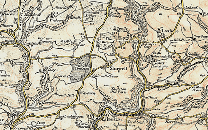 Old map of Shirwell in 1900
