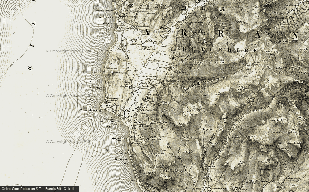 Old Map of Shiskine, 1905-1906 in 1905-1906