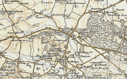 Old map of Shitterton in 1897-1909