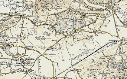 Old map of Shobdon in 1900-1903