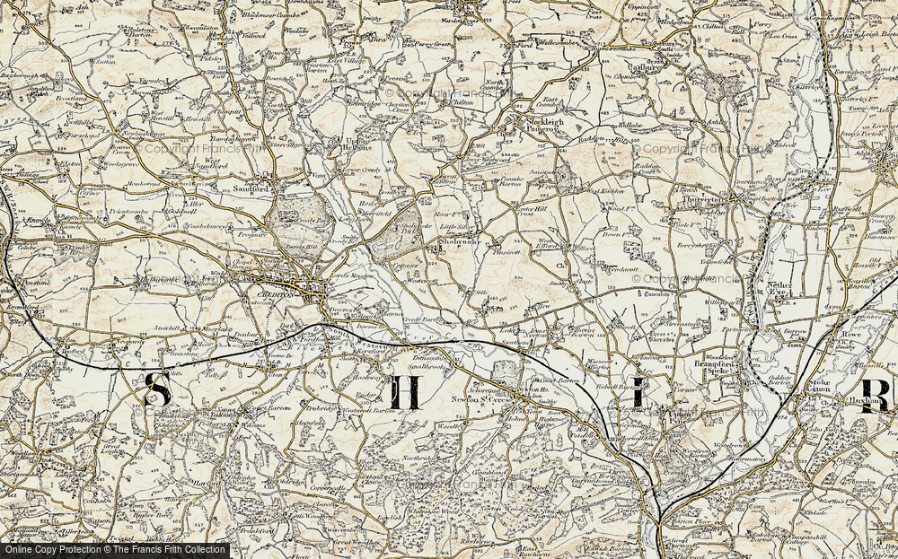 Old Map of Shobrooke, 1899-1900 in 1899-1900