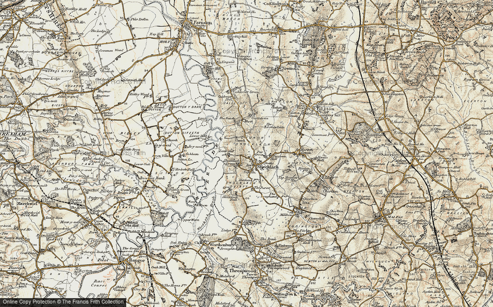 Old Map of Shocklach, 1902 in 1902