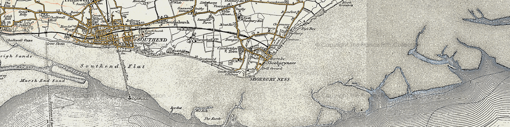 Old map of Shoeburyness in 1897-1898
