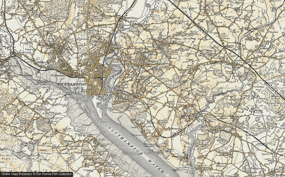Old Map of Sholing, 1897-1909 in 1897-1909
