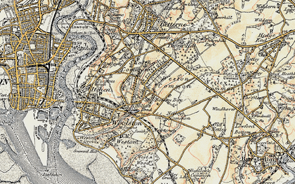 Old map of Sholing in 1897-1909