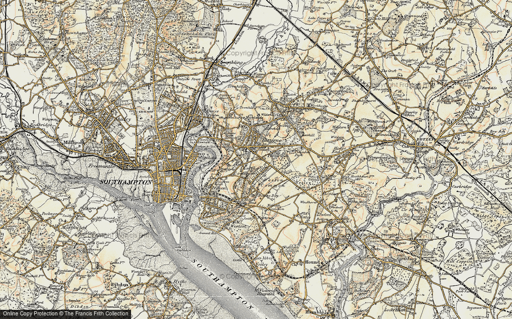 Old Map of Sholing Common, 1897-1909 in 1897-1909