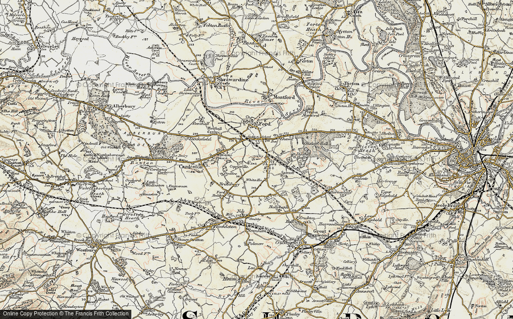 Old Map of Shoot Hill, 1902 in 1902